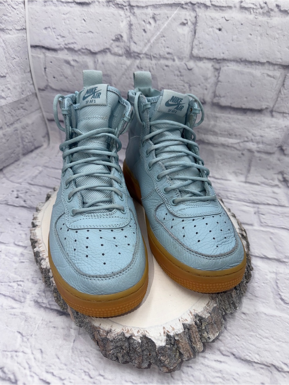 Nike SF Air Force 1 Mid GS 'Ocean Bliss' Boys Size 7Y Shoes Style: AJ0424-401 - Picture 8 of 11
